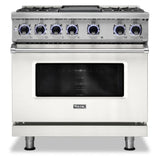Viking 7 Series 36 inch Dual Fuel Range with 4 Sealed Burners and Griddle  -  VDR73624G*