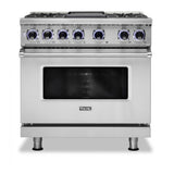 Viking 7 Series 36 inch Dual Fuel Range with 4 Sealed Burners and Griddle  -  VDR73624G*
