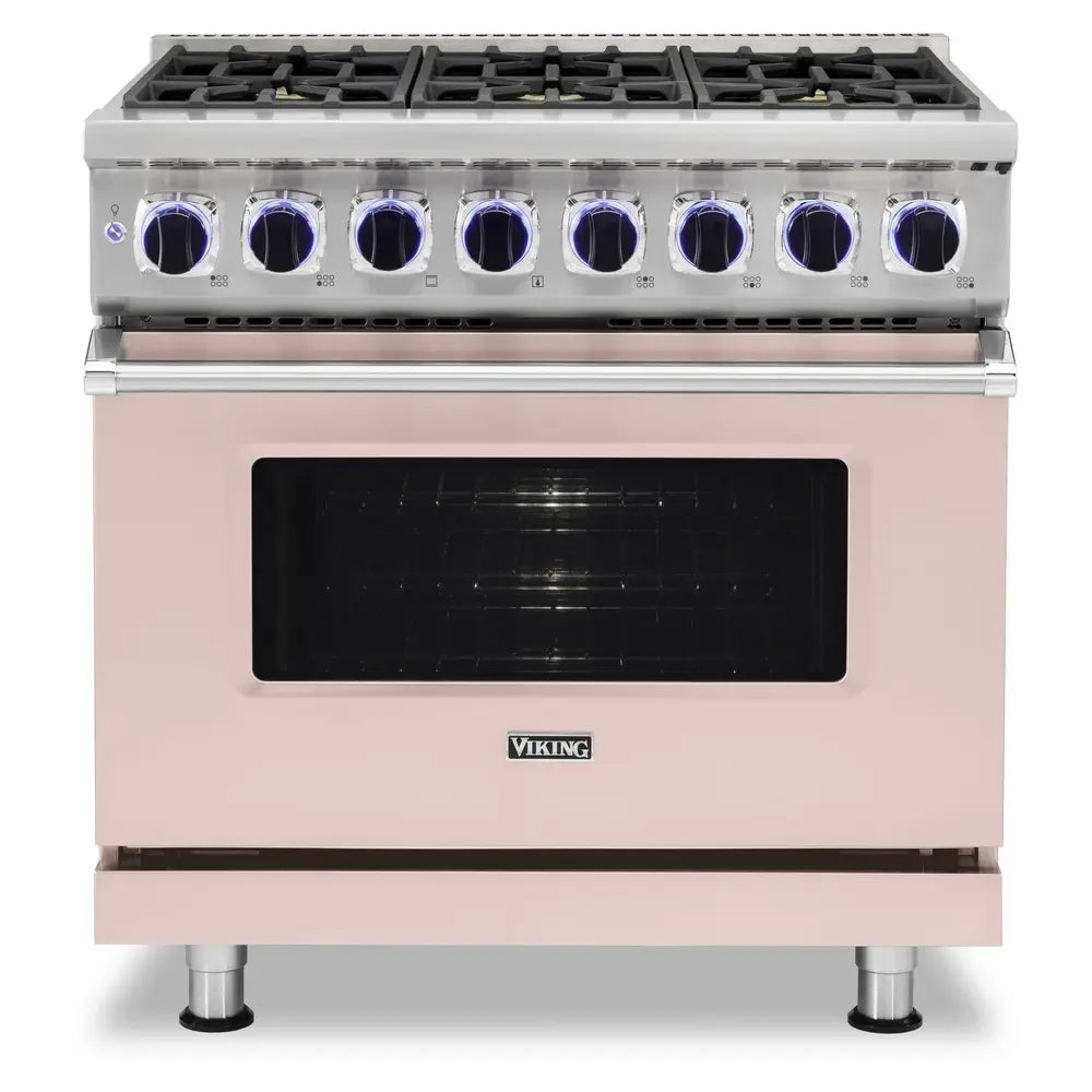 Viking 7 Series 36 inch Dual Fuel Range with 6 Sealed Burners  - VDR73626B*