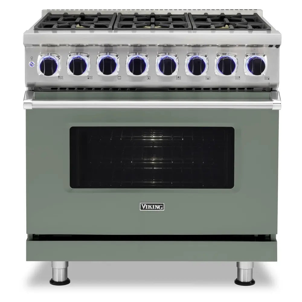 Viking 7 Series 36 inch Dual Fuel Range with 6 Sealed Burners  - VDR73626B*