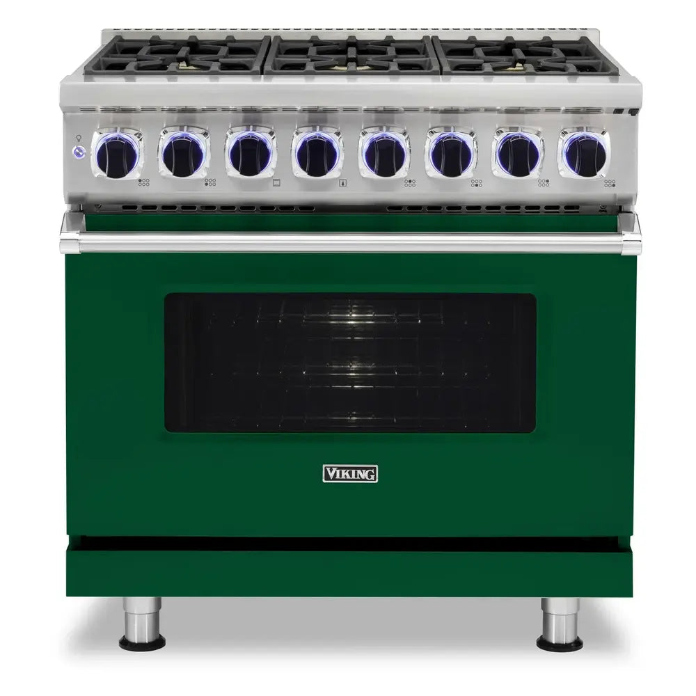 Viking 7 Series 36 inch Dual Fuel Range with 6 Sealed Burners  - VDR73626B*