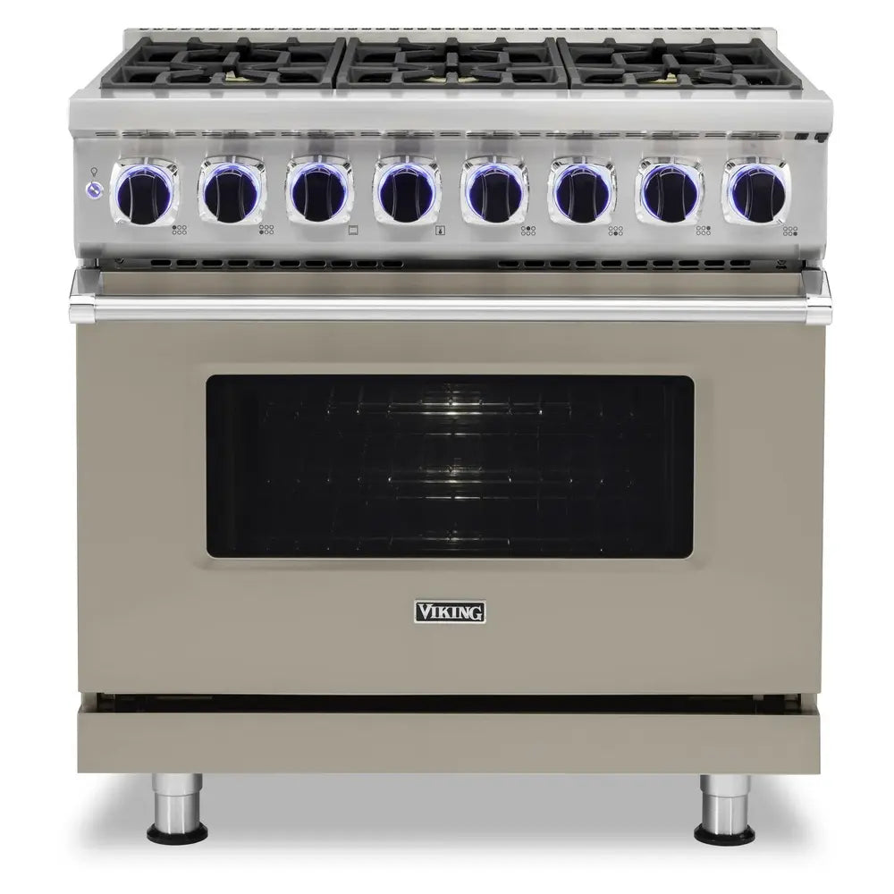 Viking 7 Series 36 inch Dual Fuel Range with 6 Sealed Burners  - VDR73626B*