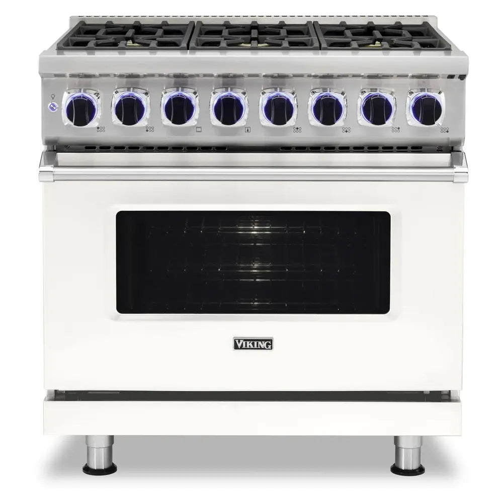Viking 7 Series 36 inch Dual Fuel Range with 6 Sealed Burners  - VDR73626B*
