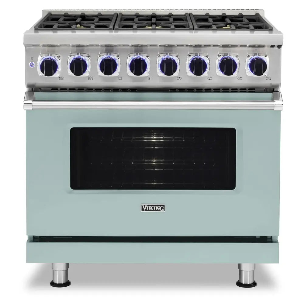 Viking 7 Series 36 inch Dual Fuel Range with 6 Sealed Burners  - VDR73626B*