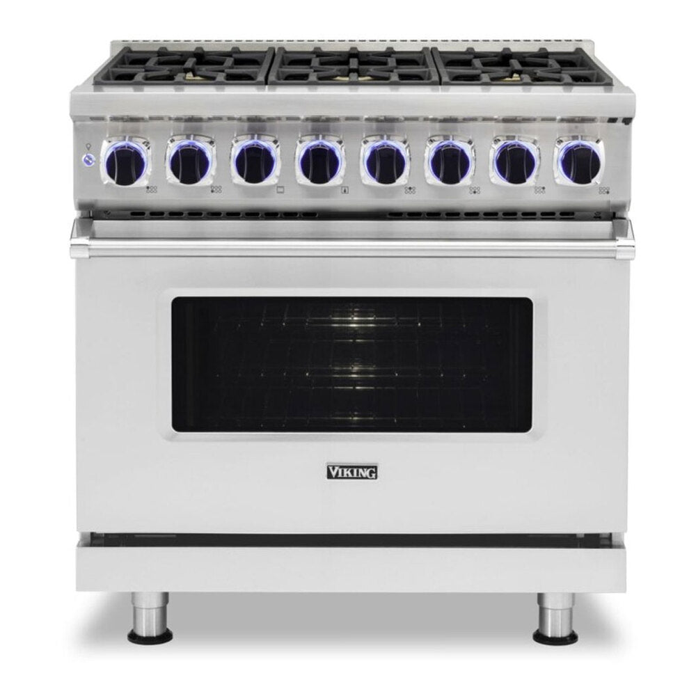 Viking 7 Series 36 inch Dual Fuel Range with 6 Sealed Burners  - VDR73626B*