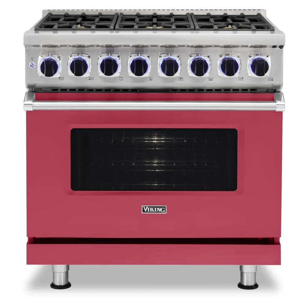 Viking 7 Series 36 inch Dual Fuel Range with 6 Sealed Burners  - VDR73626B*