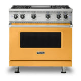 Viking 5 Series 36 inch Sealed Burner Gas Range with 4 Burners and Griddle - VGR5364G*