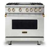 Viking 5 Series 36 inch Sealed Burner Gas Range with 4 Burners and Griddle - VGR5364G*