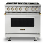 Viking 5 Series 36 inch Sealed Burner Gas Range with 6 Burners - VGR5366B*
