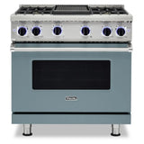 Viking 7 Series 36 inch Sealed Burner Gas Range with 4 Burners and Griddle - VGR73624G*