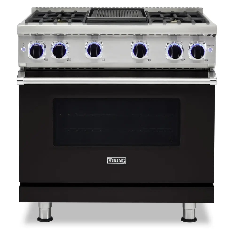 Viking 7 Series 36 inch Sealed Burner Gas Range with 4 Burners and Griddle - VGR73624G*