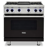 Viking 7 Series 36 inch Sealed Burner Gas Range with 4 Burners and Griddle - VGR73624G*