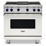 Viking 7 Series 36 inch Sealed Burner Gas Range with 4 Burners and Griddle - VGR73624G*