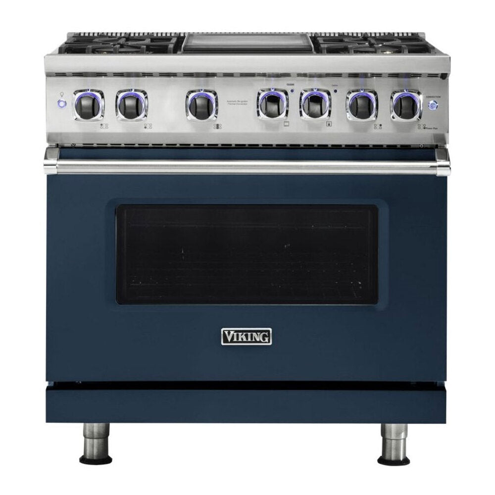 Viking 7 Series 36 inch Sealed Burner Gas Range with 4 Burners and Griddle - VGR73624G*