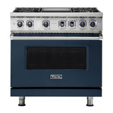 Viking 7 Series 36 inch Sealed Burner Gas Range with 4 Burners and Griddle - VGR73624G*