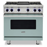 Viking 7 Series 36 inch Sealed Burner Gas Range with 4 Burners and Griddle - VGR73624G*