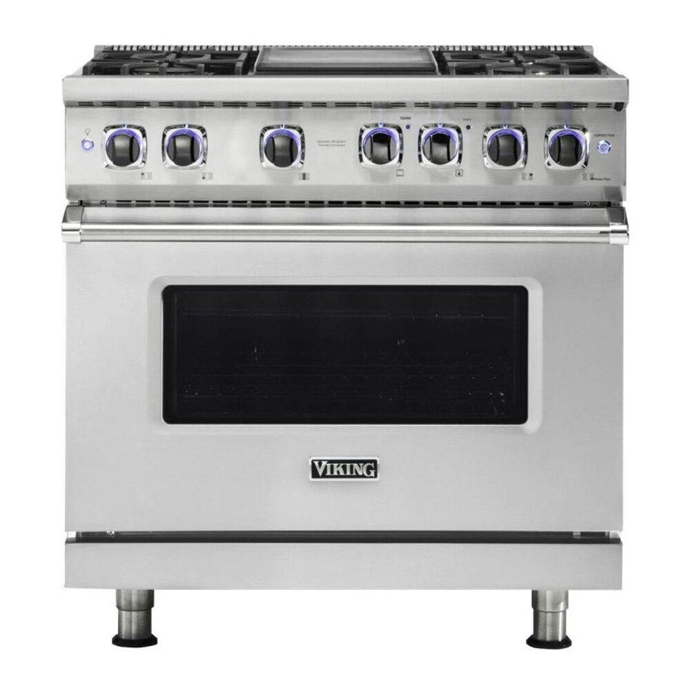 Viking 7 Series 36 inch Sealed Burner Gas Range with 4 Burners and Griddle - VGR73624G*