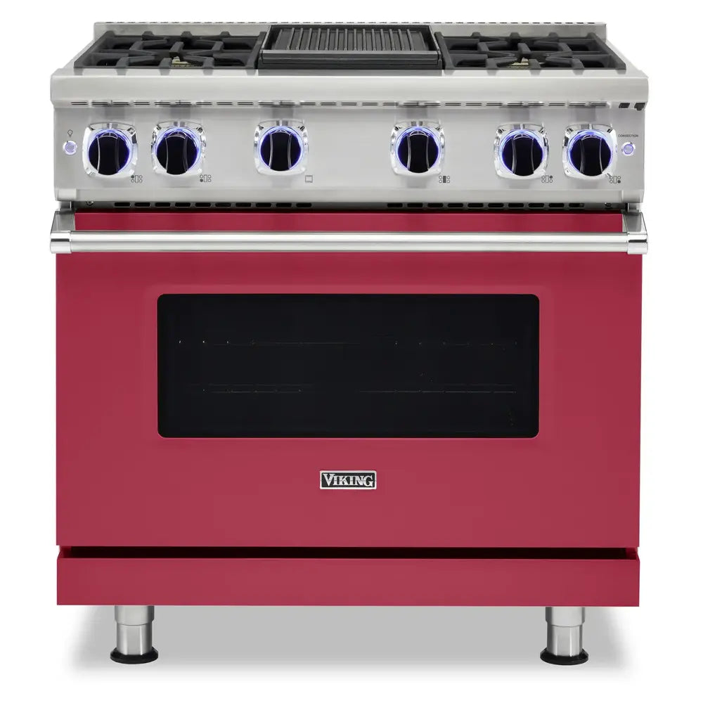 Viking 7 Series 36 inch Sealed Burner Gas Range with 4 Burners and Griddle - VGR73624G*