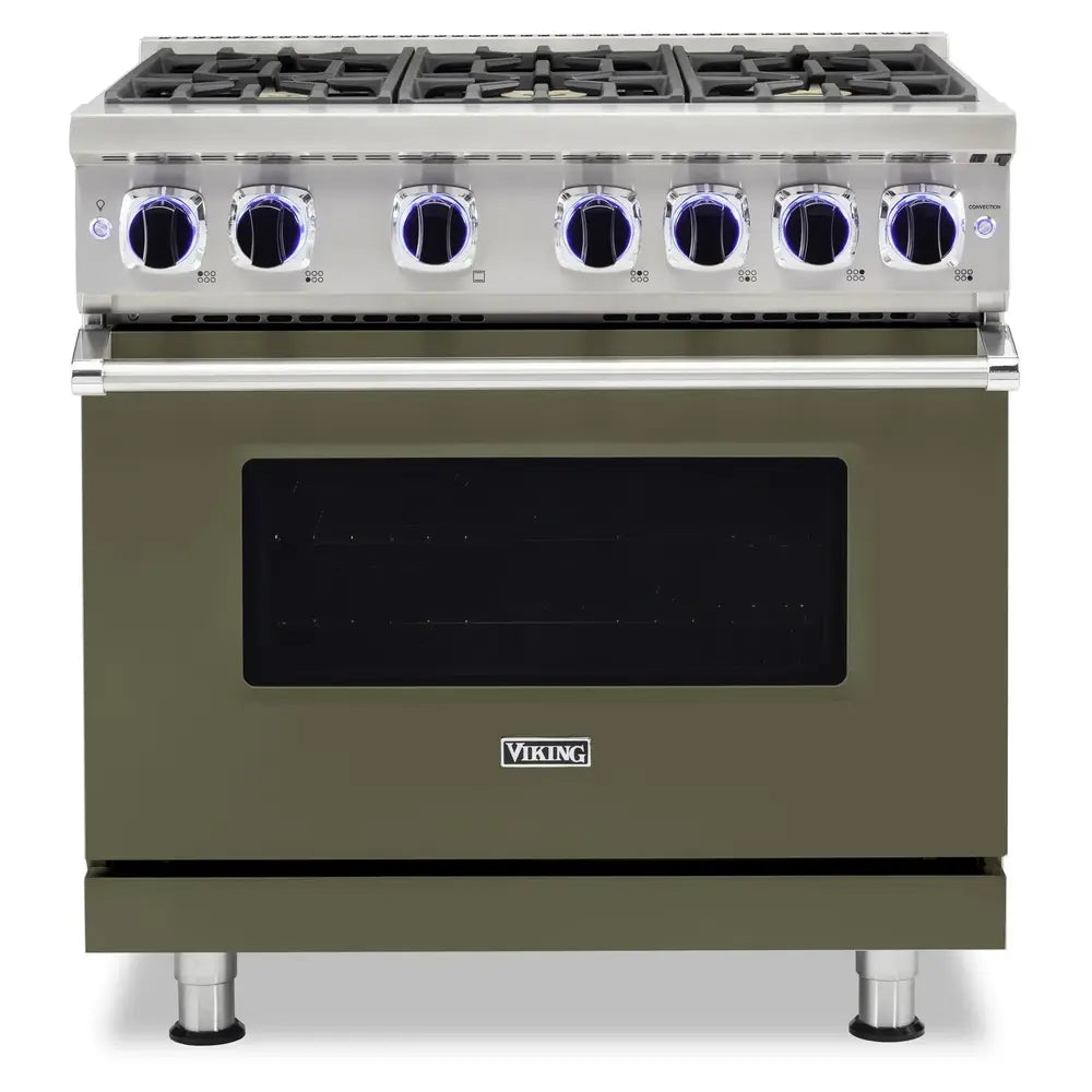 Viking 7 Series 36 inch Sealed Burner Gas Range with 6 Burners - VGR73626B*