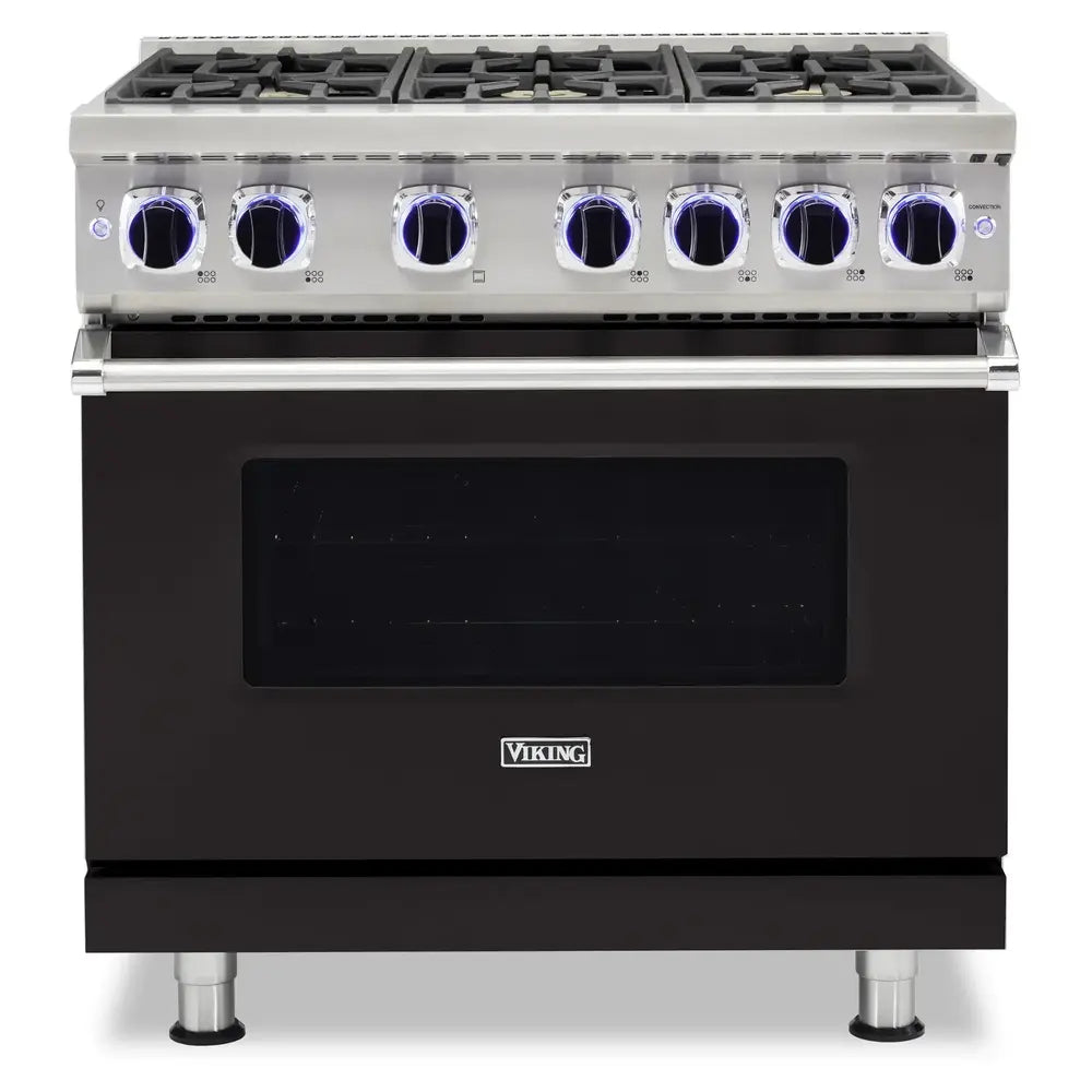 Viking 7 Series 36 inch Sealed Burner Gas Range with 6 Burners - VGR73626B*