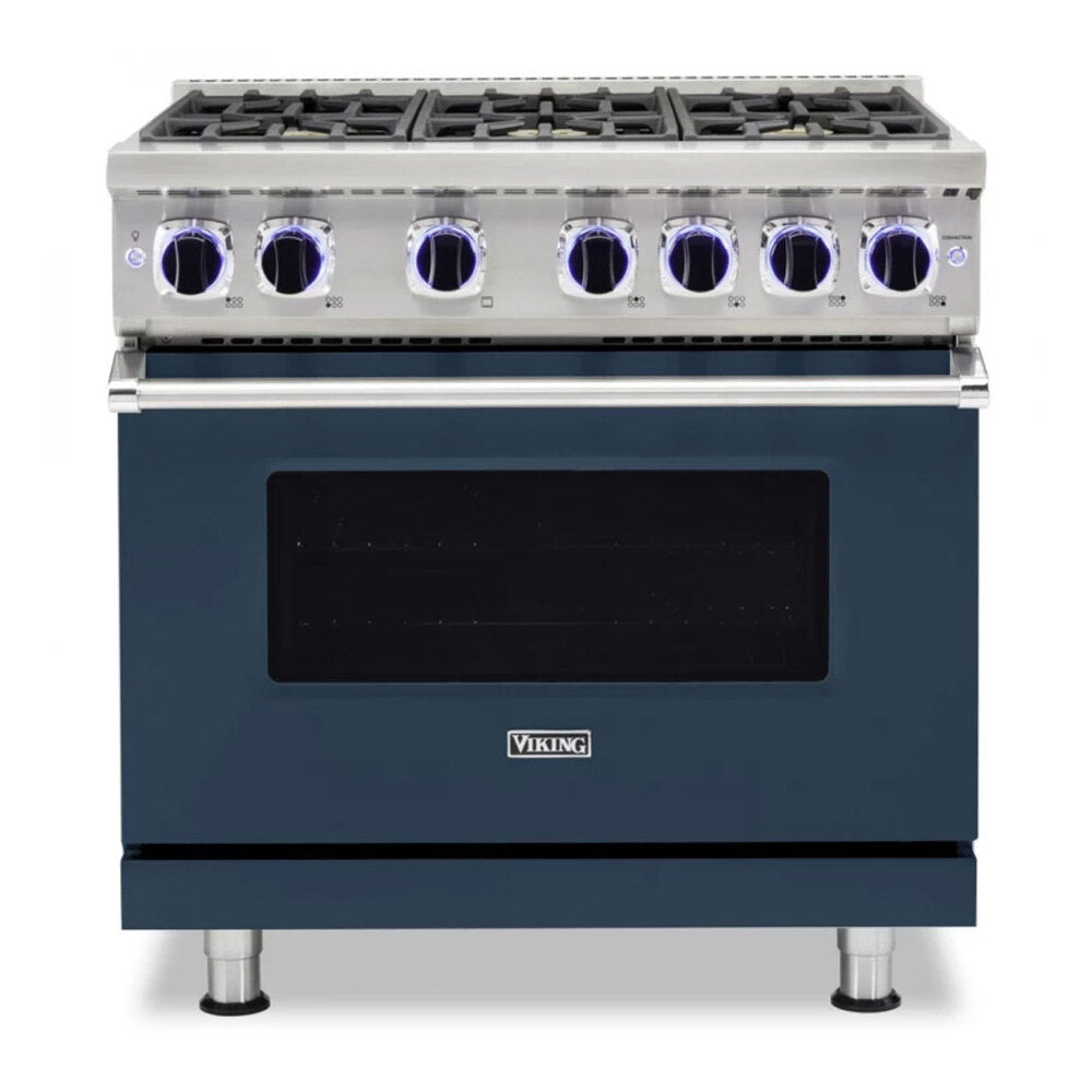 Viking 7 Series 36 inch Sealed Burner Gas Range with 6 Burners - VGR73626B*