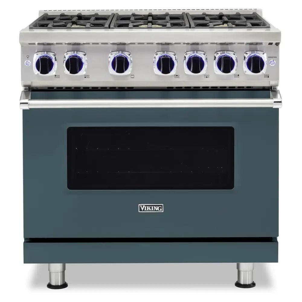 Viking 7 Series 36 inch Sealed Burner Gas Range with 6 Burners - VGR73626B*