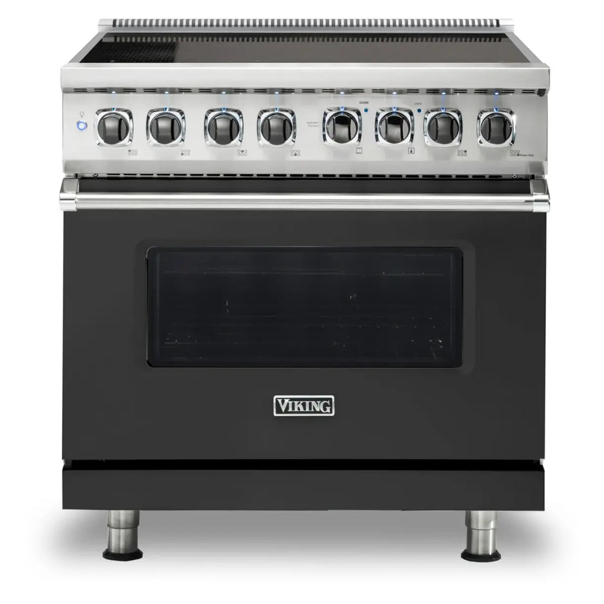 Viking 5 Series 36 inch Induction Self-Clean Range with 6 Elements (Cast Black) - VIR53626BCS