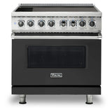 Viking 5 Series 36 inch Induction Self-Clean Range with 6 Elements (Cast Black) - VIR53626BCS