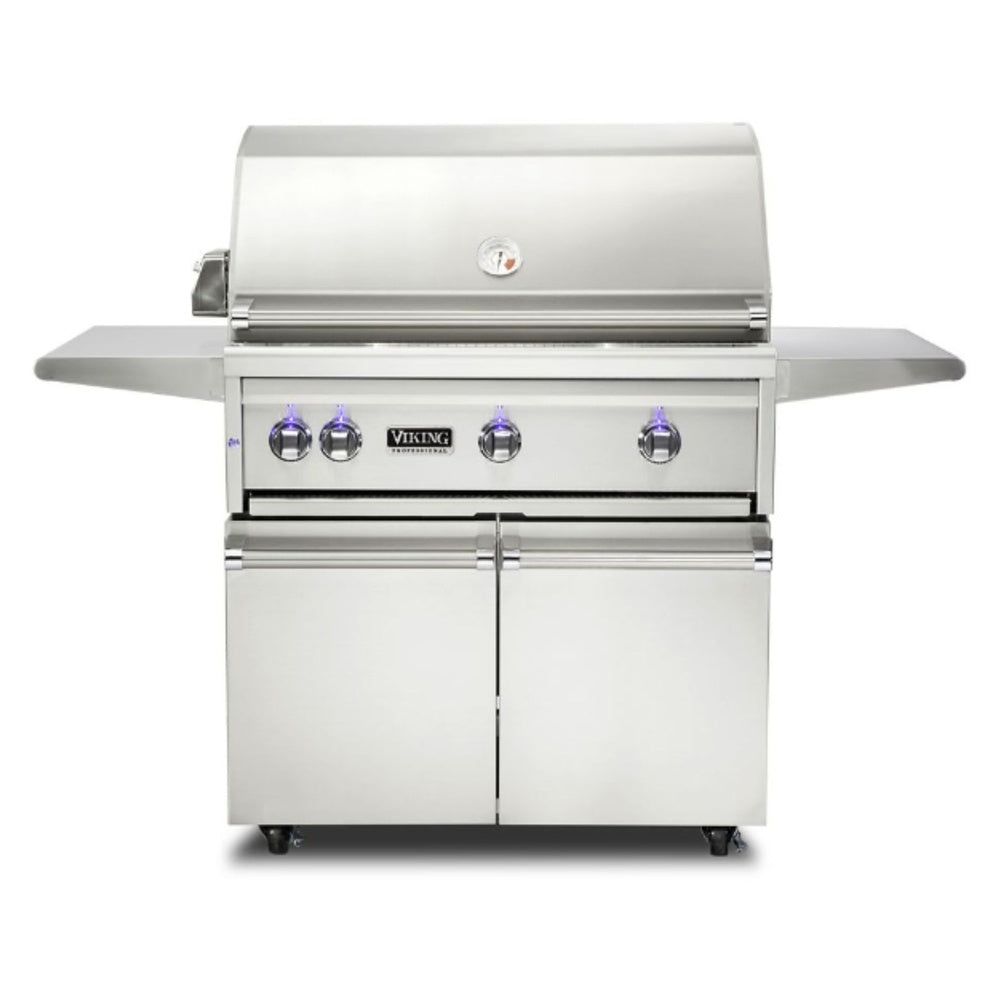 Viking 5 Series 36 inch Freestanding Grill with ProSear Burner and Rotisserie in Stainless Steel - VQGFS5361NSS
