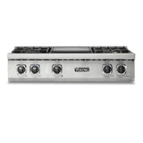 Viking  5 Series 36 inch Gas Rangetop with 4 Sealed Burners and Griddle  - VRT5364GSS*
