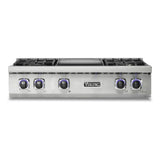 Viking 7 Series 36 inch Gas Rangetop with 4 Sealed Burners and Griddle - VRT7364GSS*