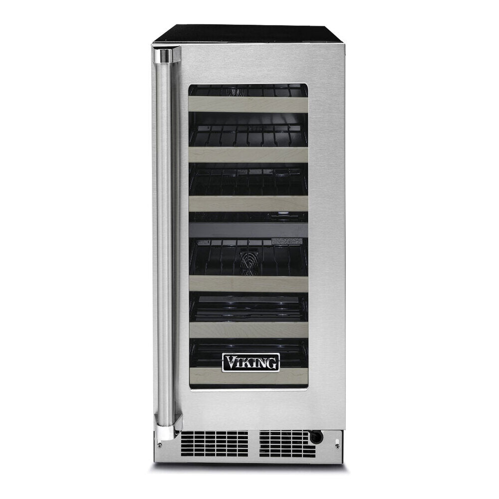 Viking 5 Series 15 inch Undercounter Wine Cellar with 24 Bottle Capacity in Stainless Steel - VWUI5151GSS