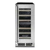 Viking 5 Series 15 inch Undercounter Wine Cellar with 24 Bottle Capacity in Stainless Steel - VWUI5151GSS
