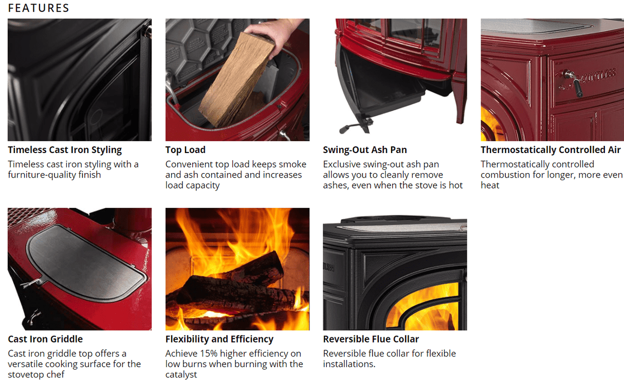 Vermont Castings Intrepid Flexburn Wood Burning Stove - 0002115
