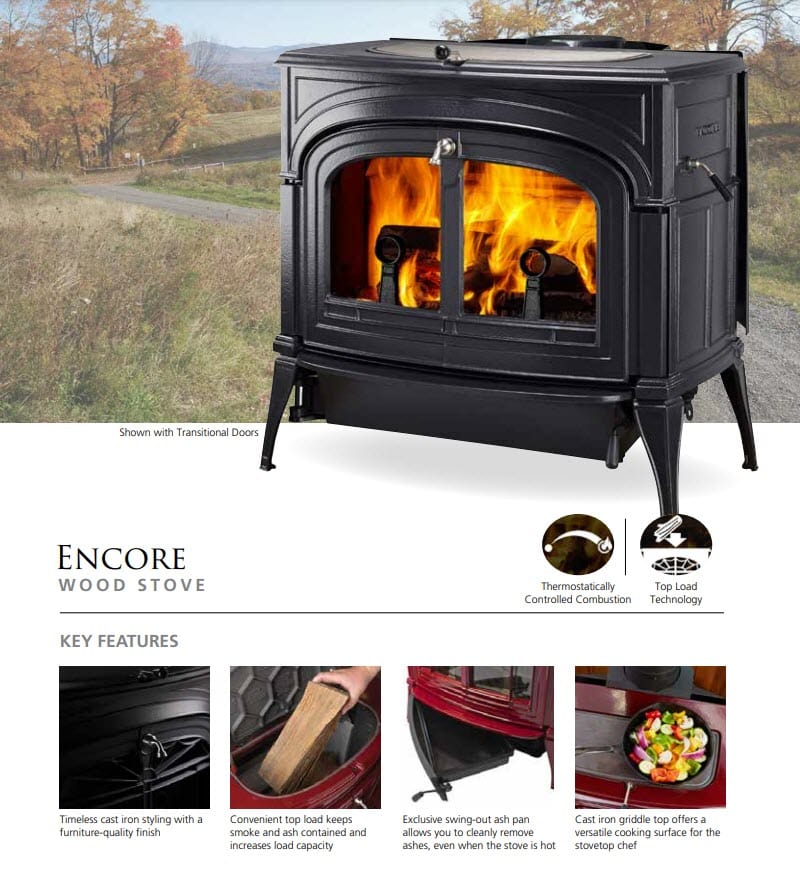 Vermont Castings Encore Wood Burning Stove - 2040-CAT-C