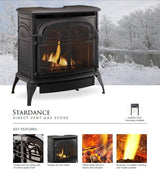 Vermont Castings Stardance Direct Vent Gas Stove - SDDVTCBSB
