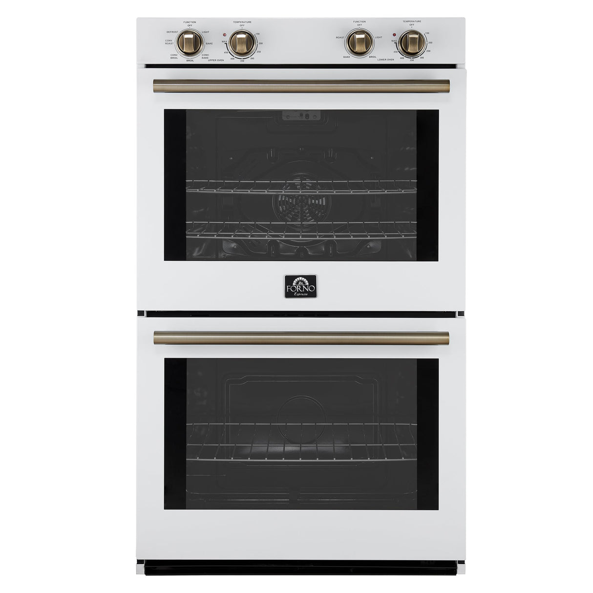 Forno Vomero 30" Double Wall Oven – 10 cu.ft, 7100W Convection, Mechanical Controls & Steam Clean