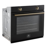 Forno Vomero 30" Wall Oven – 5 cu.ft, 3550W Convection, Mechanical Controls & Steam Clean
