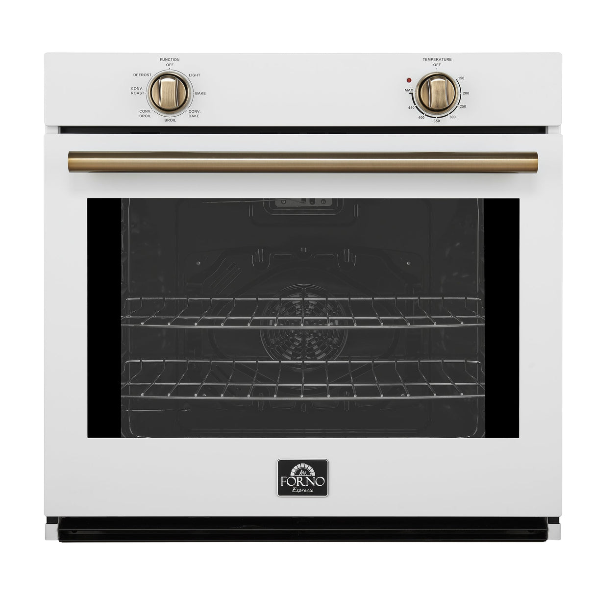 Forno Vomero 30" Wall Oven – 5 cu.ft, 3550W Convection, Mechanical Controls & Steam Clean