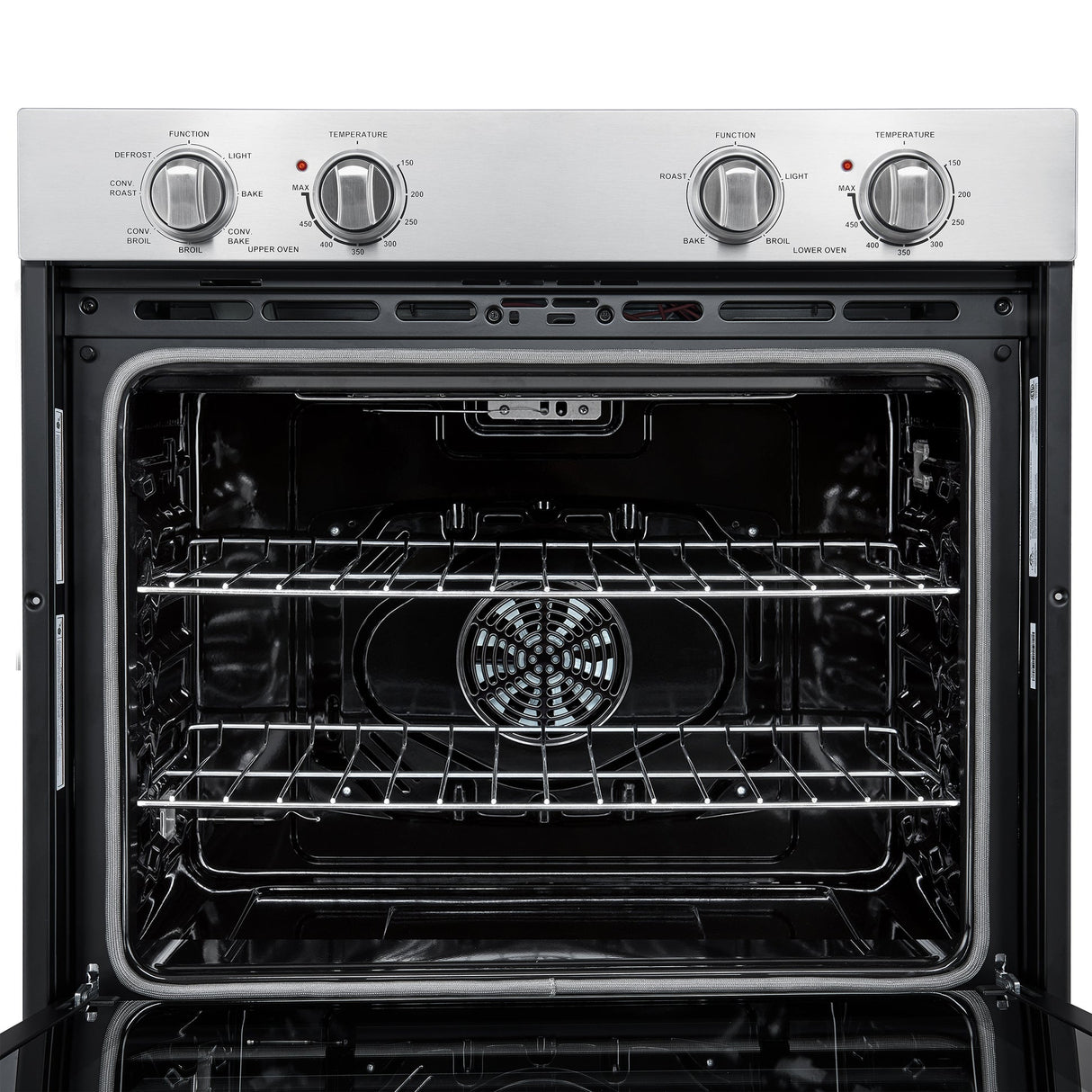 Forno Vomero 30" Double Wall Oven – Stainless Steel, 10 cu.ft, 7100W Convection, Mechanical Controls & Self-Cleaning Function