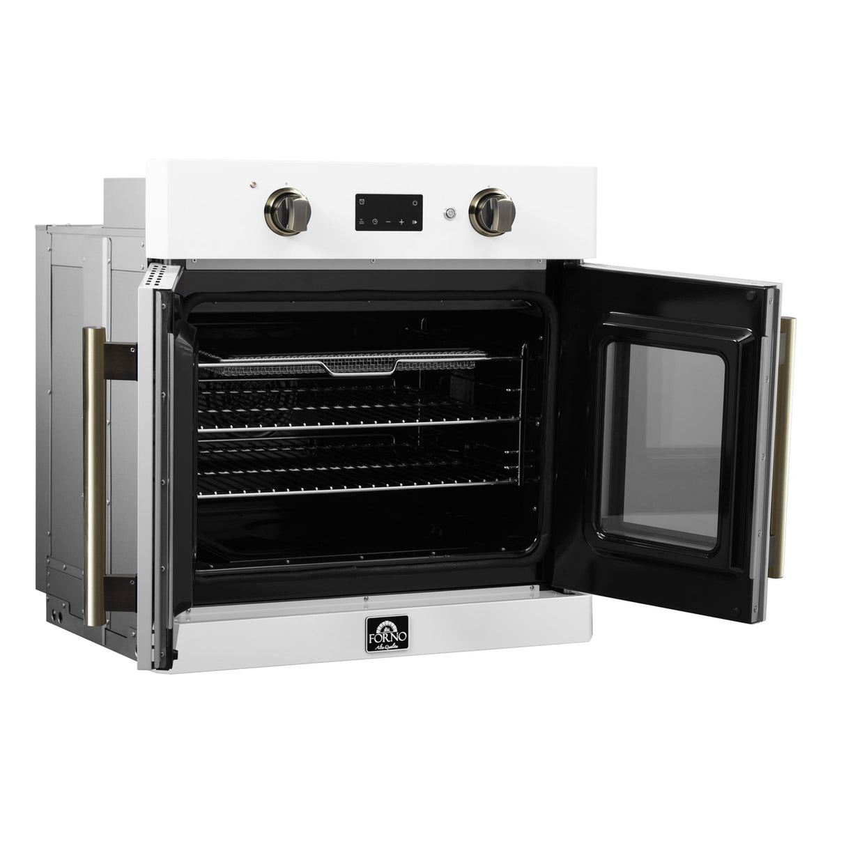 Forno Asti 30-Inch French Door Electric Wall Oven, 3.68 cu. ft. True Convection, 3,600W, Air Fry, Sous Vide, Self-Clean
