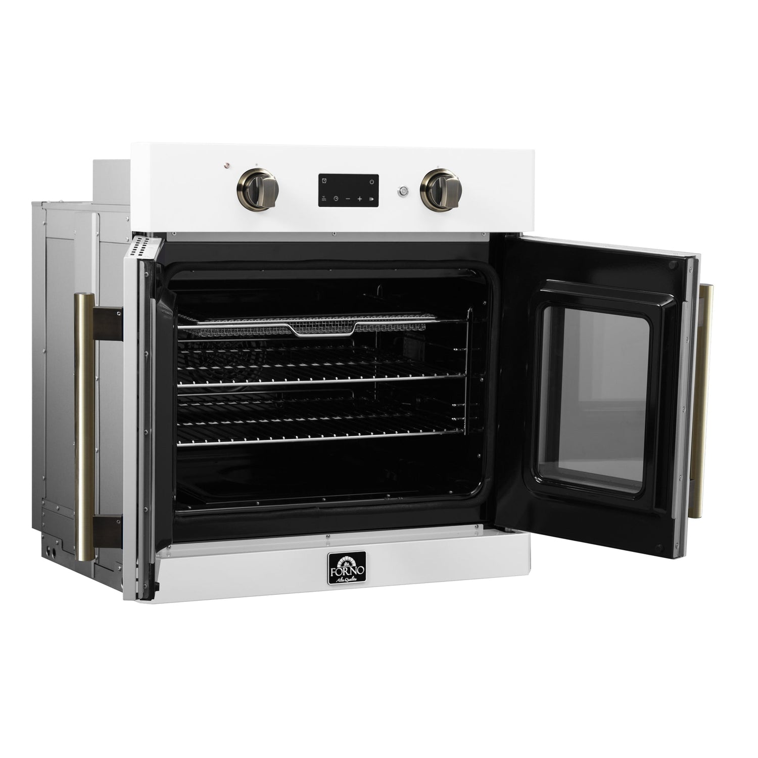 Forno Asti 30-Inch French Door Electric Wall Oven, 3.68 cu. ft. True Convection, 3,600W, Air Fry, Sous Vide, Self-Clean