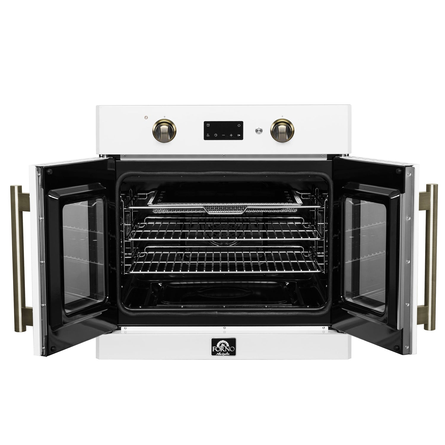 Forno Asti 30-Inch French Door Electric Wall Oven, 3.68 cu. ft. True Convection, 3,600W, Air Fry, Sous Vide, Self-Clean