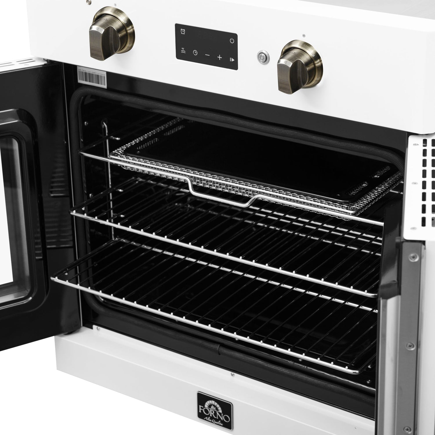 Forno Asti 30-Inch French Door Electric Wall Oven, 3.68 cu. ft. True Convection, 3,600W, Air Fry, Sous Vide, Self-Clean