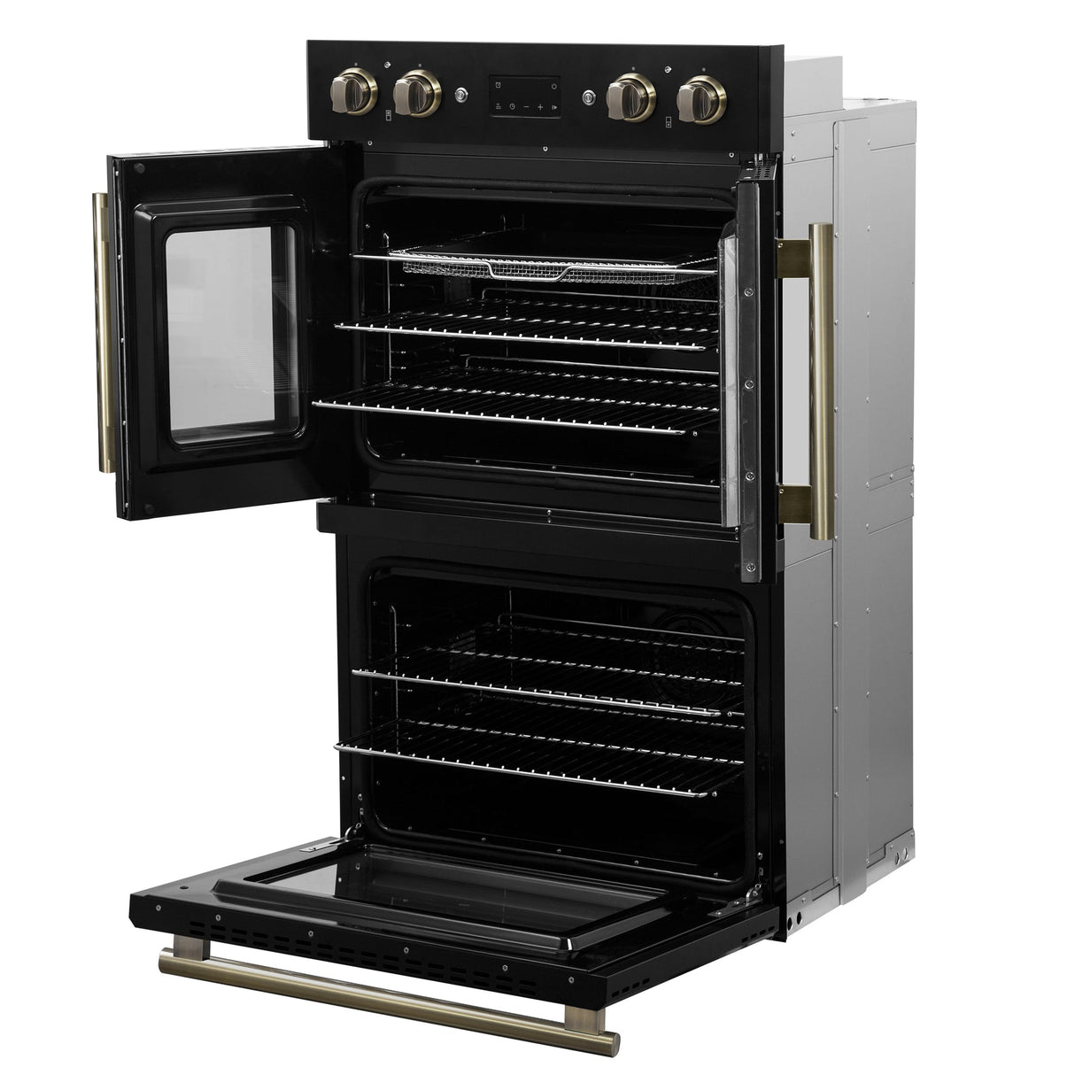Forno Asti 30" Double Wall Oven – 7.36 cu.ft, 7200W Dual Convection, Upper French Doors, Air Fry, Sous Vide & Self-Clean