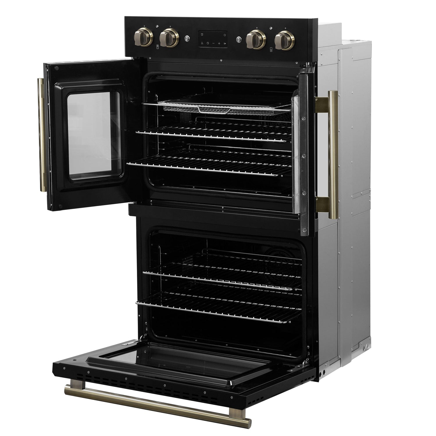 Forno Asti 30" Double Wall Oven – 7.36 cu.ft, 7200W Dual Convection, Upper French Doors, Air Fry, Sous Vide & Self-Clean