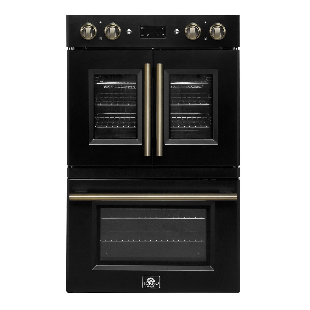 Forno Asti 30" Double Wall Oven – 7.36 cu.ft, 7200W Dual Convection, Upper French Doors, Air Fry, Sous Vide & Self-Clean