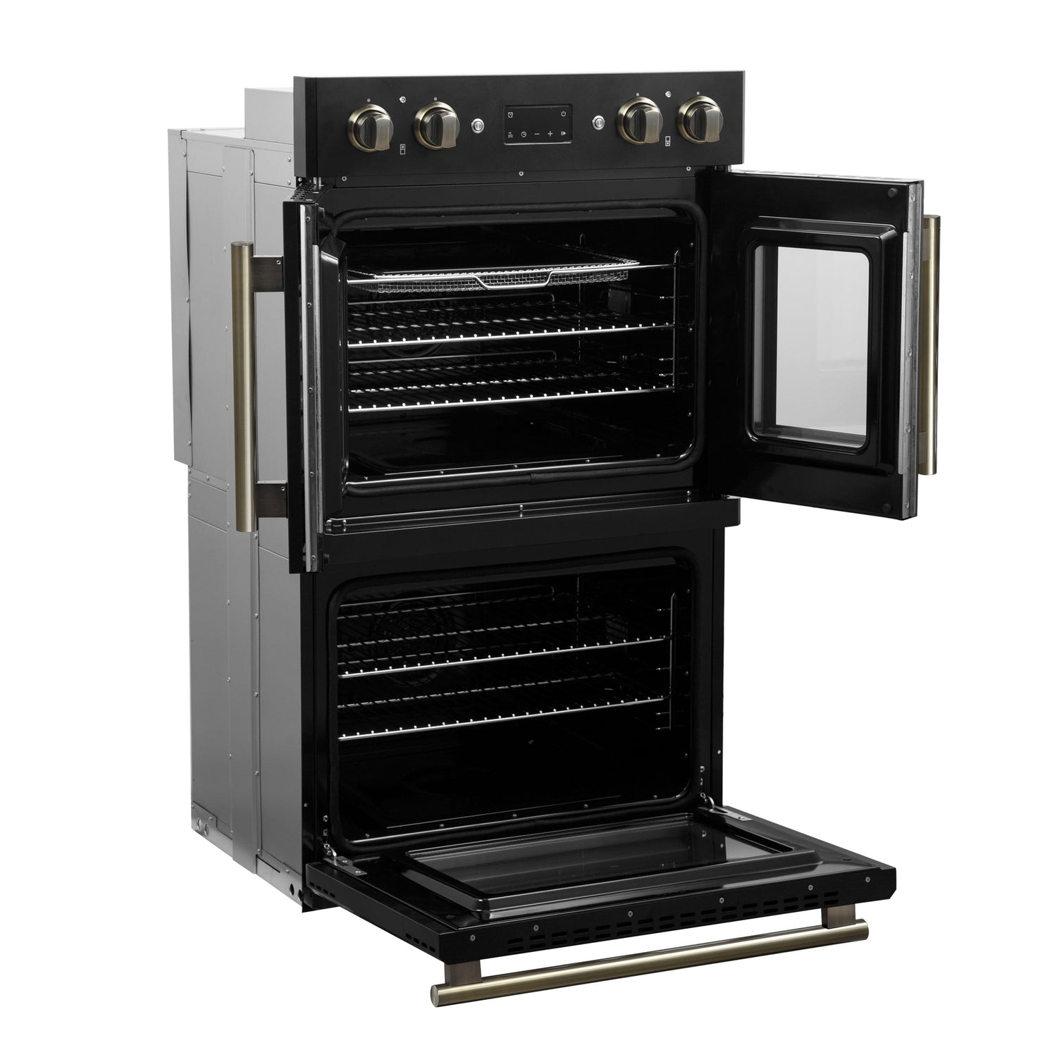 Forno Asti 30" Double Wall Oven – 7.36 cu.ft, 7200W Dual Convection, Upper French Doors, Air Fry, Sous Vide & Self-Clean