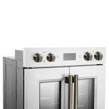 Forno Asti 30" Double Wall Oven – 7.36 cu.ft, 7200W Dual Convection, Upper French Doors, Air Fry, Sous Vide & Self-Clean