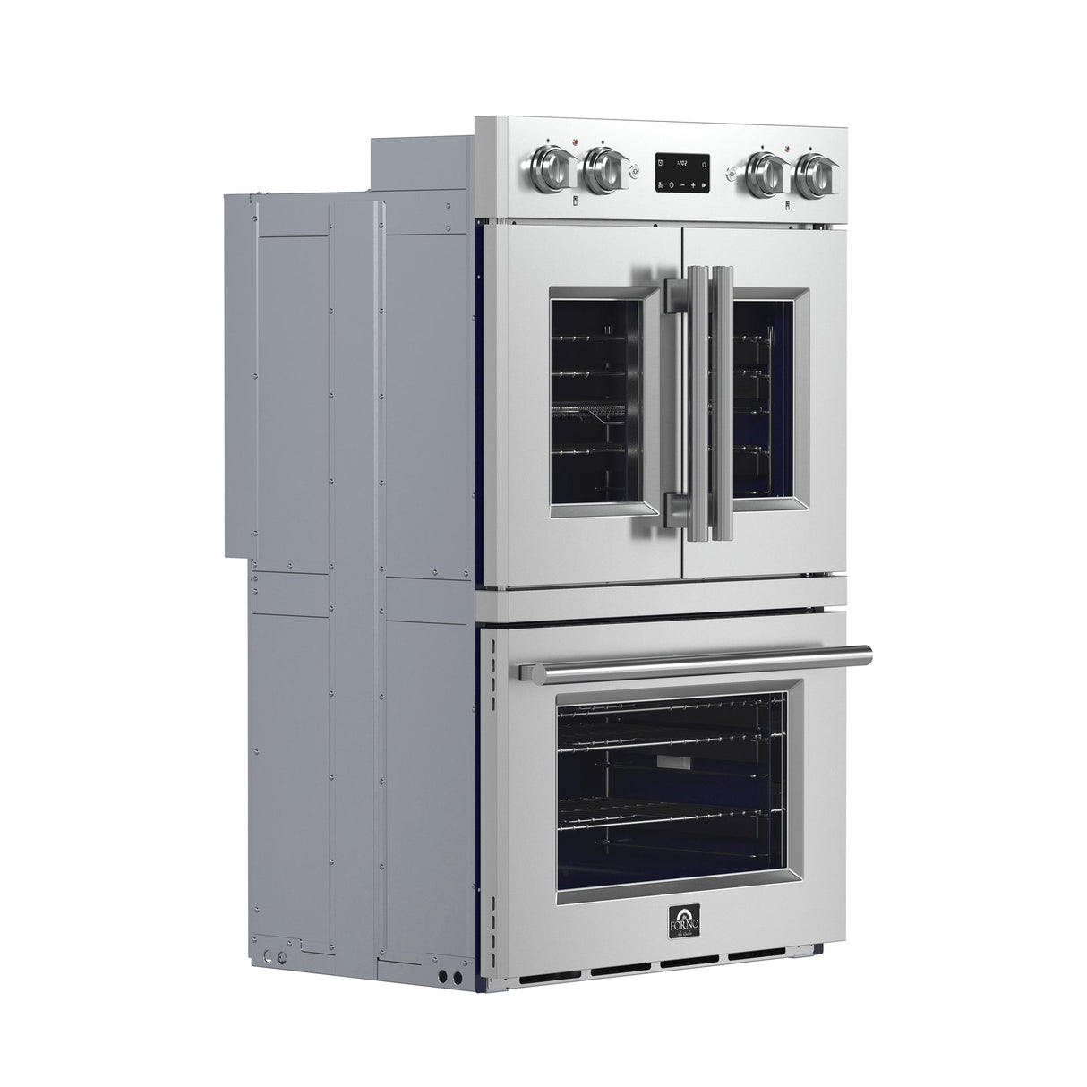 Forno Gallico 30" Electric French Door Double Oven – Stainless Steel, 7.36 cu.ft, Convection, Self-Cleaning